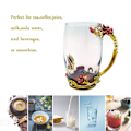 Miniatyrbillede 4 af 6: Glas Tekop Rød Rose Krystalklar Nyhed Glas Tekop Kaffe Kopper KLB