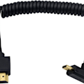 Pikkukuva 1 / 7: Micro HDMI - HDMI-kierrekaapeli, kierrekierrekaapeli, erittäin venyvä jopa 1,2 metriin, normaalisti venyvä jopa 0,8 metriin.