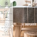 Miniatyrbilde 5 av 5: Moderne rektangulære linduker i bomull til rektangulære bord, hjemmekjøkkendekorasjon (140x200cm, grå) KLB