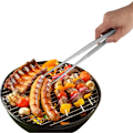 Miniatyrbillede 1 af 7: Rustfrit stålkøkkentang, 30 cm lang grilltang-grill kødpincet,