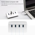 Pikkukuva 3 / 4: Metallikeskitin 4 portilla, USB 2.0 PC:lle, useita pistorasioita, sovitinlaajennus