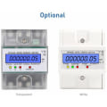 Miniatyrbilde 2 av 5: Trefase 4-leder energimåler 220/380 V 5-80 A energiforbruk kWh-måler DIN-S