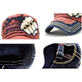 Pikkukuva 5 / 5: Unisex Vintage Ulkoilupäähine Baseball-lippis Urheilulippis Snapback Trucker-lippis - Sininen-