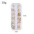 Miniatyrbillede 3 af 6: 12 Gitter Flad Formet Manicure Rhinestone Negledekoration 08