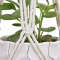 Miniatyrbild 2 av 5: Macrame Hängande Korgar Set om 4 Bomullsrep Väggdekor Blomkruka Hängande Korg med Pärlor Boho Inomhus Utomhus Balkong Hängande Korg KLB