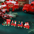 Miniatyrbilde 5 av 5: Juletog i malt tre, juledekorasjon for julebord KLB