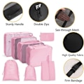 Miniatyrbild 3 av 5: Packningskuber Resväskeförpackningsorganisatörer för resetillbehör Rosa