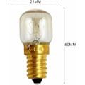 Miniatyrbild 5 av 5: SES E14 pygmélampor med bajonettfattning - Ugn/mikrovågsugnslampor tål upp till 300°C - Nattlampor,E14 15.00W 240.00V (10 st) KLB