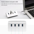 Pikkukuva 3 / 4: Metallikeskitin 4 portilla, USB 2.0 PC:lle, useita pistorasioita, sovitinlaajennus