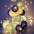 Miniatyrbild 1 av 5: Bomullsbollstrådlampor - 3,1M 20st LED-stränglampor - Bärbar KLB