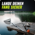 Miniatyrbillede 3 af 5: Fiskenet til landing I fiskenet i nylon til landing I teleskopisk fiskenet i nylon glasfiber fiskenet KLB