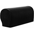 Miniatyrbillede 1 af 4: 4 stk. armlænsbetræk vandtætte lænestolbetræk stræk polyester sofa armlænsbetræk spandex sofaovertræk til lænestol stue sofa (sort) KLB