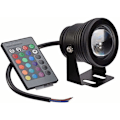 Miniatyrbillede 1 af 5: Pool Source LED-lampe fjernbetjening undervandslys farveskiftende akvarium damlys (sort skal RGB) 10W [energiklasse A] KLB