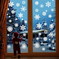 Miniatyrbilde 5 av 5: Jule Snøfnugg Vindu Klistremerker Klistremer Dekorasjoner-Hvit Jul Vindu Klistremerker for Jul Vinter Jul Dekorasjoner