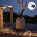 Miniatyrbillede 5 af 5: LED lysstråle, 2M 400 LED vandtætte dekorative lyskæder, solcelledrevet, 8 tilstande, varmt hvidt lyskæde til have, fest, jul, bryllup