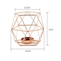 Miniatyrbild 2 av 5: Tealjusstake i metall - set om 2 geometriska tealjus