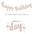 Pikkukuva 4 / 8: Syntymäpäiväkoristelu Party Rose Gold Happy Birthday -kranssi ja KLB