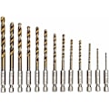 Miniatyrbild 1 av 5: HSS Spiralborr Set Träborr med Titanbeläggning 1,5-6,5mm 13 st KLB