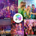 Miniatyrbilde 8 av 8: Mini discokule lys USB, discokule LED festlampe stemmestyrt disco