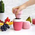 Miniatyrbillede 5 af 6: Håndpresser til citroner, citruspresser, unik citronpresser, pink
