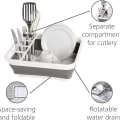 Miniatyrbilde 4 av 7: Sammenleggbar oppvaskstativ grå/hvit - oppvaskstativ, oppvaskstativ KLB