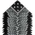 Miniatyrbillede 1 af 5: Bandanas (sorte), pakke med 12 paisley-tørklæder, pandebånd, lommetørklæder til mænd og kvinder