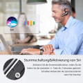Pikkukuva 2 / 6: Bluetooth-kuuloke mikrofonilla, handsfree-langaton kuuloke, matkapuhelin korvassa