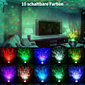 Miniatyrbilde 4 av 5: LED Stjernehimmel-projektorlampe, Roterende Vannbølger, Galakseprojektor