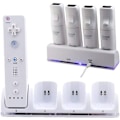 Miniatyrbillede 6 af 8: Fjernbetjening Oplader 4 i 1 Wii Oplader Station med Hvid KLB