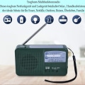 Miniatyrbild 4 av 8: Bärbar nödradio solradio vev AM FM-radio med LED-ficklampa USB-port