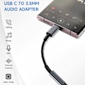 Miniatyrbild 3 av 5: USB-C till 3,5 mm hörlursadapter (2-pack), USB grå