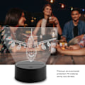 Miniatyrbillede 7 af 8: 3W 4.5V USB 3D Natlampe Touch Control LED Bordlampe KLB