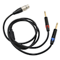 Miniatyrbillede 2 af 8: Dobbelt 6,35 mm han til XLR hun 24K forgyldt KLB