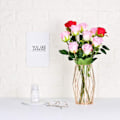 Miniatyrbild 4 av 7: Gyllene pampasgräsvas för blommor, 1 st modern geometrisk