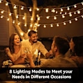 Miniatyrbild 5 av 8: Fairy Lights Bollar 10M 100 LED, utomhusfestbelysning, ideal effekt