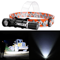 Miniatyrbillede 2 af 8: USB-opladelig pandelampe, vandtæt LED-forlygte KLB