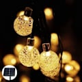 Miniatyrbillede 1 af 5: Solcelledrevne krystalkugle-lyskæder - 50 LED'er, vandtætte, 8 m, KLB