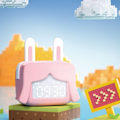 Miniatyrbild 7 av 7: Mini tecknad smart väckarklocka USB uppladdningsbar barn sänglampa rolig sovklocka (Fa
