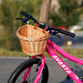 Miniatyrbillede 5 af 5: Børnecykelkurv til pigers cykler, løbehjul, trehjulede cykler, børnecykeltilbehør med læderhjul KLB