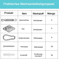 Miniatyrbilde 3 av 6: M6 solseil monteringssett, markise tilbehør montering for firkant