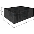 Miniatyrbilde 4 av 5: Dekk for hagemøbler, stuedeksel, Oxford rektangulært bord for hagemøbler UV-beskyttelse (213 x 132 x 74 cm), CMODIHI KLB