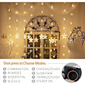 Miniatyrbilde 4 av 5: Stjernelys gardin, 144 LED vindusstanglys med 8 blinkende moduser dekorasjon for jul, bryllup, fest, hjem, soverom KLB