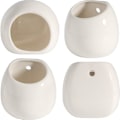 Miniatyrbild 5 av 5: Blomkruka Väggmonterad Blomkruka Vit 10cm Keramik Set om 2 Väggdekor KLB