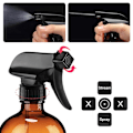 Miniatyrbild 5 av 6: 4-pack tomma sprayflaskor, glasflaskor, med justerbart sprayhuvud.