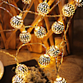 Miniatyrbillede 3 af 8: Metal Hule Marokko Bold LED Lyskæde Dekorative Lys KLB