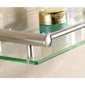 Miniatyrbillede 4 af 5: Glashylde til badeværelse - i 1 eller 2, vægmontering, aluminium, hærdet KLB