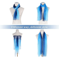 Miniatyrbild 4 av 5: Mjuk gradientfärg damscarf 175*75cm -(blå)- Lätt damscarf,mjuk lättviktsscarf Sjal Mode Elegant damscarf Present