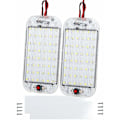 Miniatyrbild 1 av 5: 2-pack LED-innerbelysning 12V-85V 48 LED-innerbelysning för bil, husbil, lastbil, båt, husvagn KLB