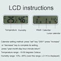 Miniatyrbillede 5 af 6: 13 tommer dobbelt skærm vægur med LED-display, stuetemperatur og luft