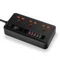 Miniatyrbilde 1 av 8: Stikkontakt med 5 USB-porter, 3-veis tilkobling uten overspenningsvern, KLB